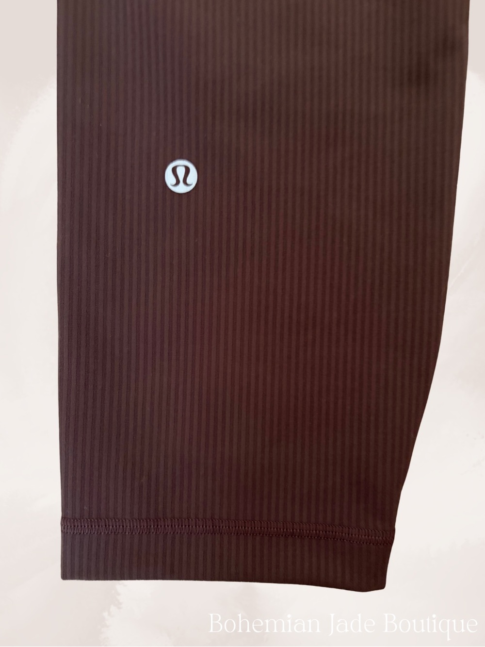 Lululemon Wunder Train Ribbed High-Rise Crop 23” Leggings NWT Size 10 Espresso - Picture 6 of 9